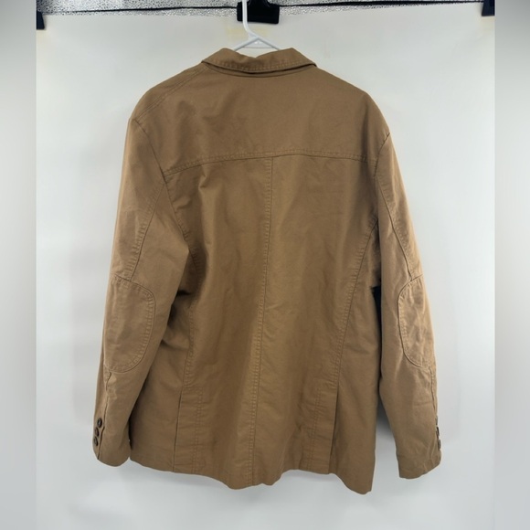 AFS jeep jacket blazer tan khaki button elbow patch padded shoulder pocket 3XL - Picture 6 of 6